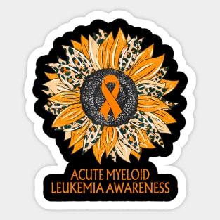 Leopard Acute Myeloid Leukemia Awareness Sticker